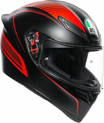 Photo 1 of AGV K1 WARMUP Sport Helmet (Matte Black/Red) L (Large)