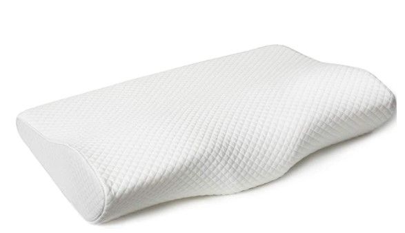 Photo 1 of EPABO Contour Memory Foam Pillow Orthopedic Sleeping Pillows, Ergonomic Cervical Pillow for Neck Pain - for Side Sleepers, Back and Stomach Sleepers, Free Pillowcase Included ( Firm & Queen ) 2 PILLOWS
