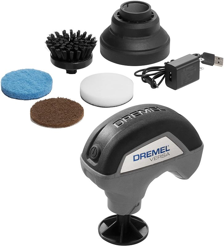 Photo 1 of Dremel PC10-01 Versa Cleaning Tool- Grout Brush- Bathroom Shower Scrub- Kitchen and Bathtub Cleaner- Power Scrubber for Tile, Pans, Stoves, Tubs, Sinks Auto, and Grills-
