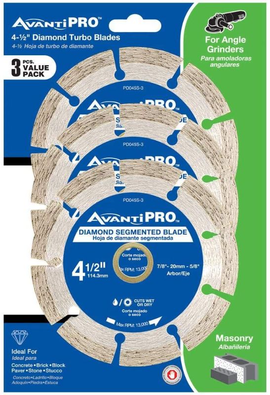 Photo 1 of 4.5 in. Segmented Diamond Blade (3-Pack)
