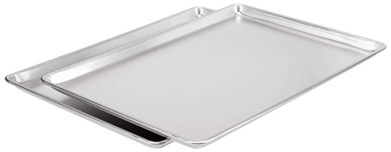 Photo 1 of AmazonCommercial Aluminum Baking Sheet Pan, Full Sheet, 26 x 18 Inch, Pack of 2
