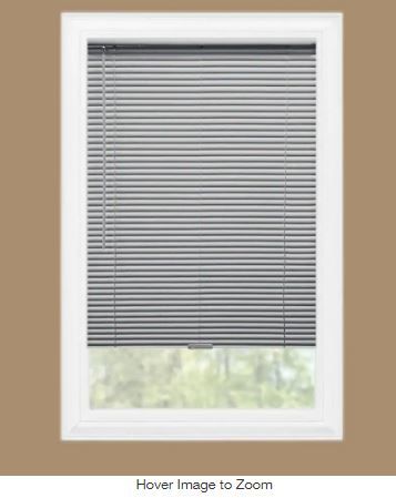 Photo 1 of Gray Cordless Room Darkening Vinyl Mini Blinds with 1 in. slats - 23 in. W x 48 in. L
