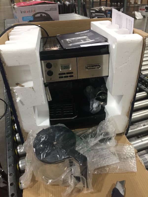 Photo 1 of De'Longhi BCO430BM All-in-One Combination Maker & Espresso Machine + Advanced Milk Frother for Cappuccino, Latte & Macchiato + Glass Coffee Pot 10-Cup
