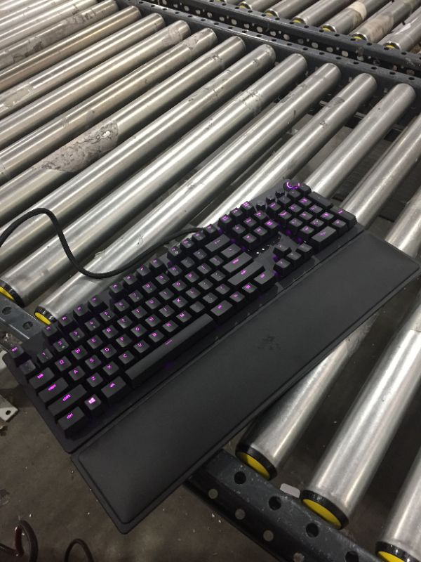 Photo 2 of Razer Huntsman Elite Gaming Keyboard: Fastest Keyboard Switches Ever - Linear Optical Switches - Chroma RGB Lighting - Magnetic Plush Wrist Rest - Dedicated Media Keys & Dial - Classic Black
