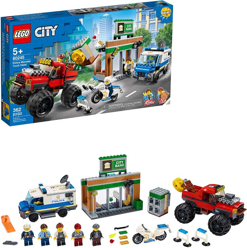 Photo 1 of LEGO City Police Monster Truck Heist 60245 Police Toy, Cool Building Set for Kids, New 2020 (362 Pieces)
