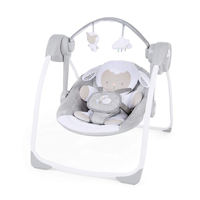 Photo 1 of Ingenuity Comfort 2 Go Portable Swing Cuddle Lamb Compact Swing with TrueSpeed
