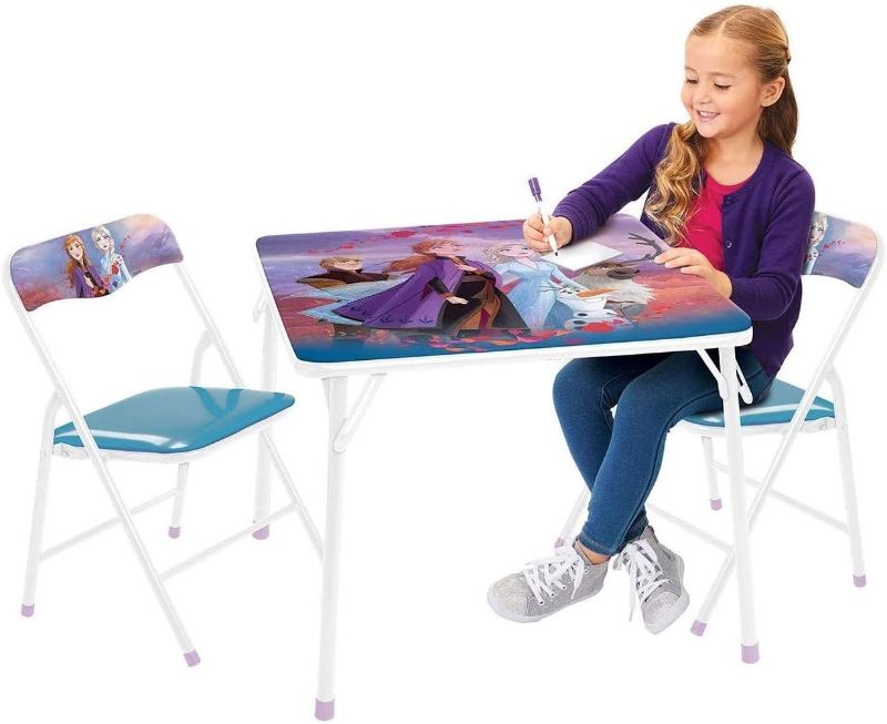 Photo 1 of Frozen 2 Table & Chair Set, Folding Table & 2 Folding Padded Chairs
