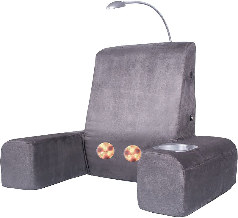 Photo 1 of Carepeutic Backrest Lounger with Heated Shiatsu Massage, 15 Pound, Gray