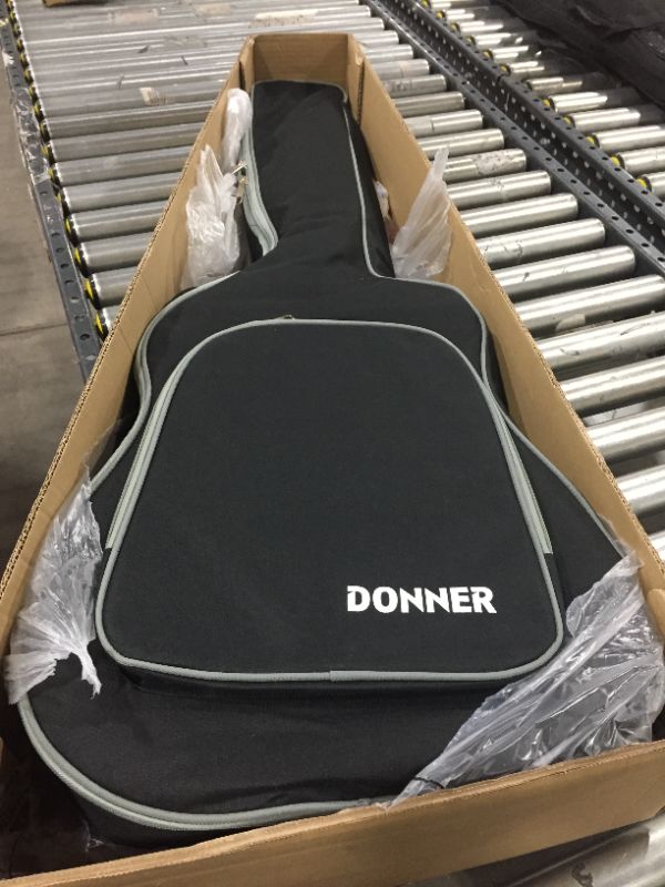 Photo 1 of Donner Acoustic Guitar Kit for Beginner Adult Teen Full Size Cutaway Acustica Guitarra Starter Bundle Set with Gig Bag Strap Tuner Capo Pickguard String 4 Picks, Right Hand 41 Inch Natural, DAG-1C
