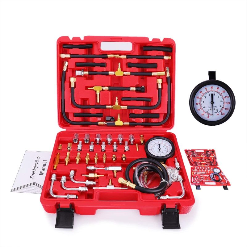 Photo 1 of BETOOLL Pro Fuel Injection Pressure Tester Kit Gauge 0-140 PSI
