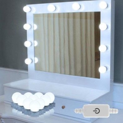 Photo 1 of EBTOOLS LED Vanity Mirror Lights Makeup Lighting Kit with 10 Light Bulbs Makeup Mirror Lights Kit
JUST THE BULBS!!! VANITY NOT INCLUDED. 