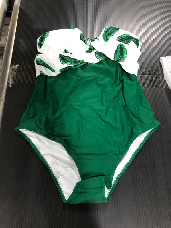 Photo 2 of Banana Leaf Twist-Front One Piece Swimsuit
LARGE 