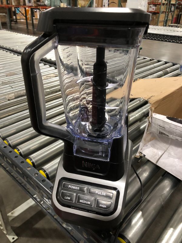 Photo 2 of FOR PARTS ONLY! Ninja BL610 Professional 72 Oz Countertop Blender with 1000-Watt Base and Total Crushing Technology for Smoothies, Ice and Frozen Fruit, Black, 9.5 in L x 7.5 in W x 17 in H
