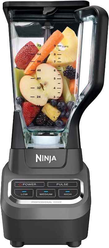 Photo 1 of FOR PARTS ONLY! Ninja BL610 Professional 72 Oz Countertop Blender with 1000-Watt Base and Total Crushing Technology for Smoothies, Ice and Frozen Fruit, Black, 9.5 in L x 7.5 in W x 17 in H
