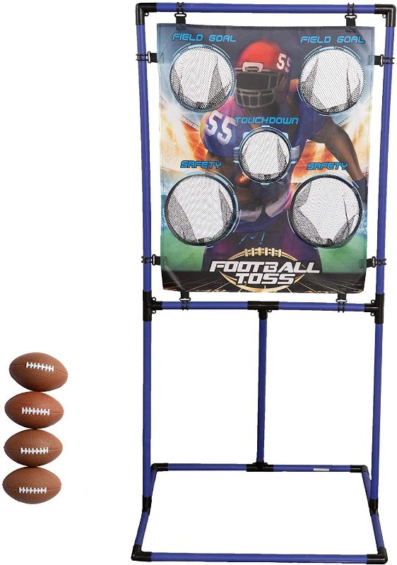 Photo 1 of Sport Squad Target Toss Game Set - Choose Either Football Toss or Baseball Toss - Portable Indoor or Outdoor Design for Cookouts, Tailgates, or Backyard Fun - Includes 4 Balls - Easy Assembly , multi
