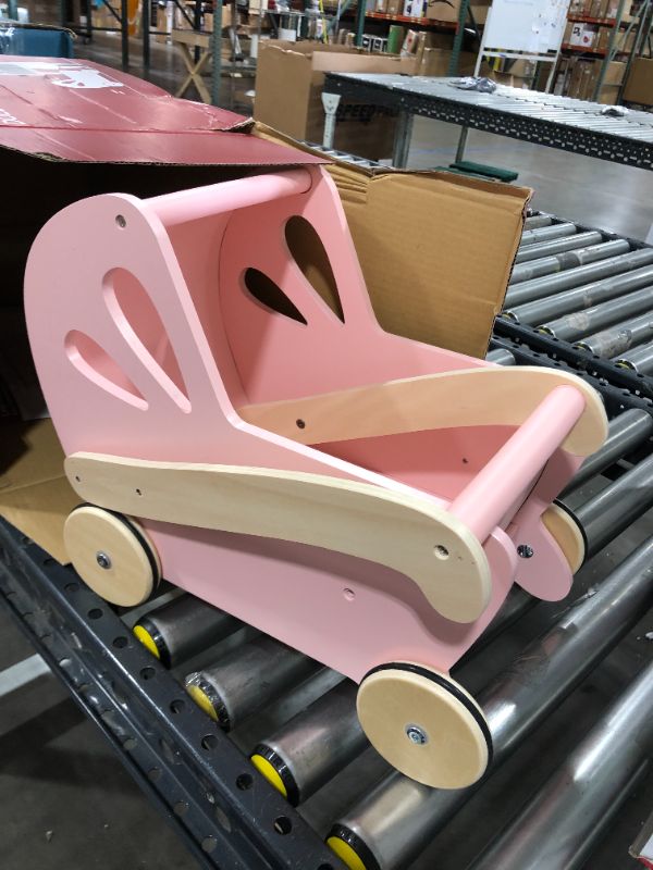 Photo 2 of LINE Baby Doll Wooden Pram in Pink
