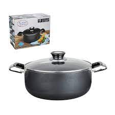 Photo 1 of Alpine Cuisine Aluminum Non-Stick Coating Dutch Oven, 18 quart, Silver/Gray AG-1802
