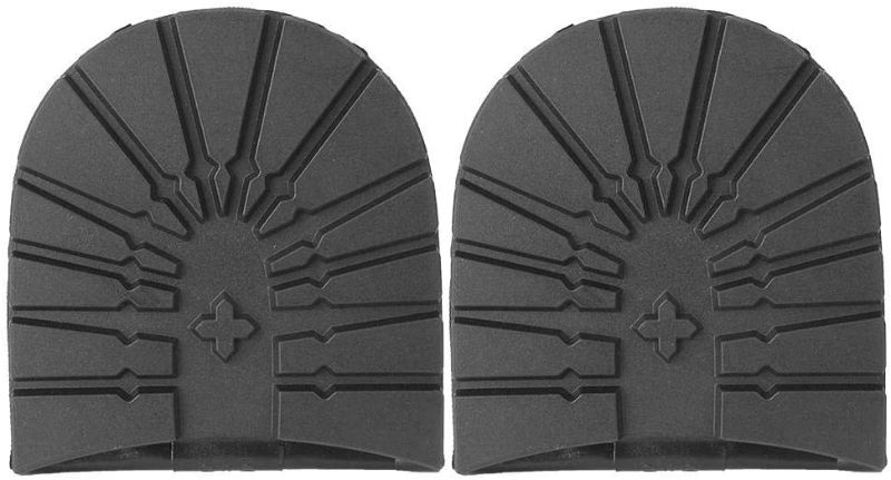 Photo 1 of HEEPDD A Pair Natural Rubber Boots Shoes Anti-Skid Wear Resistant Shoes Sole Raised Grain Repair Sole Pad for Repair Leather Shoes(Heel Soles)
