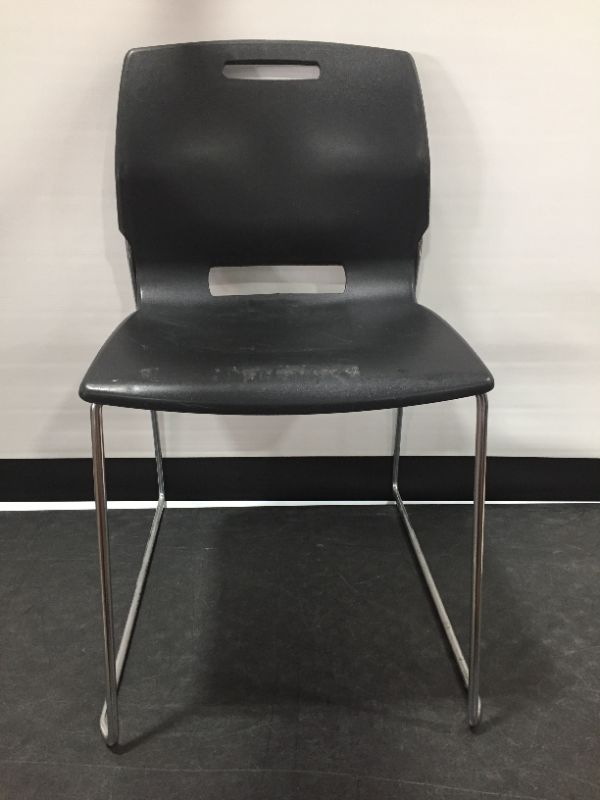 Photo 1 of Black Matte Plastic Chair 32H x 18W x 19L