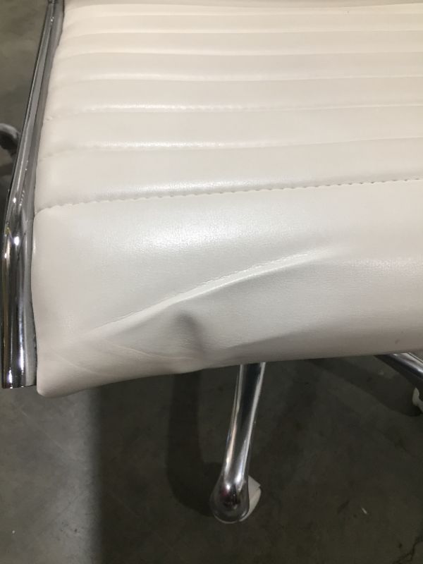 Photo 4 of CREME FAUX LEATHER OFFICE CHAIR 36H X 20W INCHES