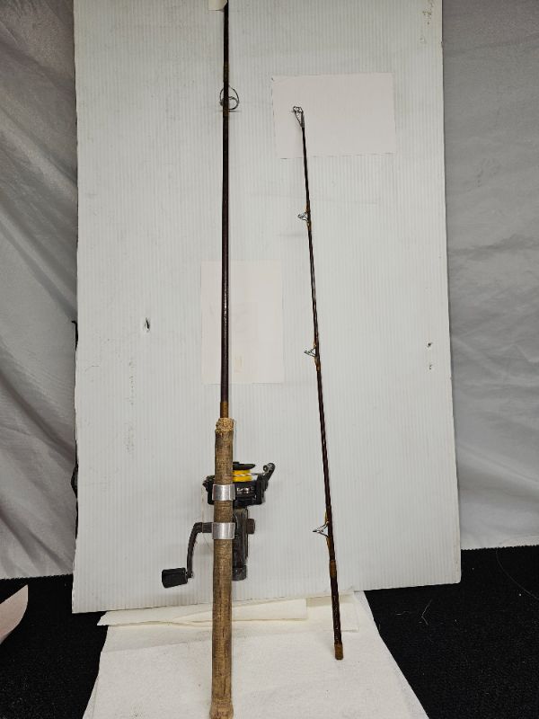 Photo 1 of Abu Garcia Spinning Reel and Vintage Rod
Overall Length: 50"