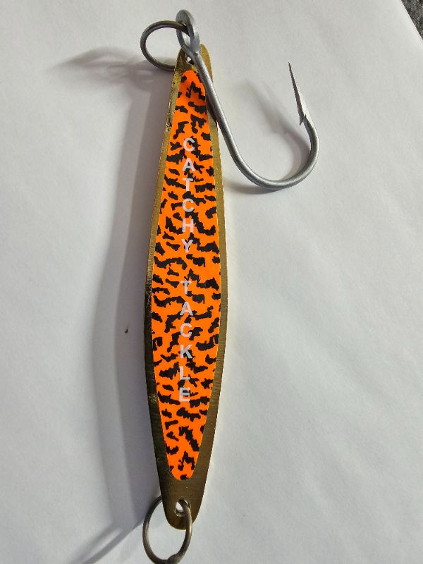 Photo 1 of Catchy Tackle Sea Strike 33 Jig - gold/Orange Tiger 6 inch 