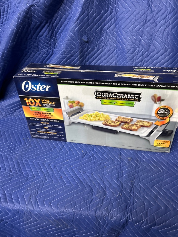 Photo 1 of Sealed New in box Oster CKSTGR18W-ieco DuraCeramic Griddle