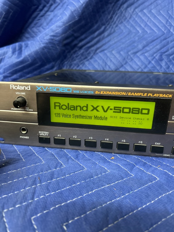 Photo 2 of untested Roland XV-5080 128-Voice Synthesizer Module powers on 