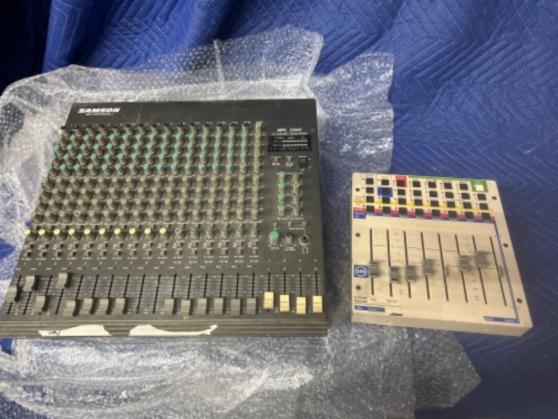 Photo 1 of Samson MPL2242  mixer and LCS System master board both are untested and missing some slide buttons