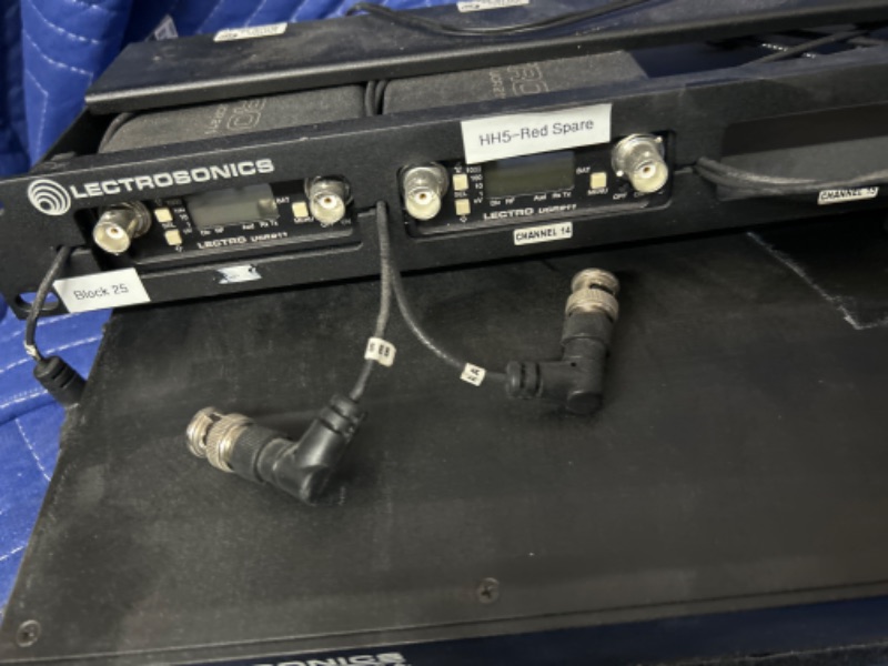 Photo 3 of Lectrosonics  includes Two UCR211 with power supply, Two UM400 and one UMC 16A Untested  