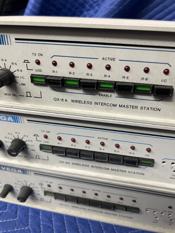 Photo 2 of Three Vega QX-6A Wireless Intercom Master Stations 