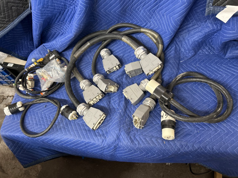 Photo 1 of Large electrical cords with harting connectors some airline parts 