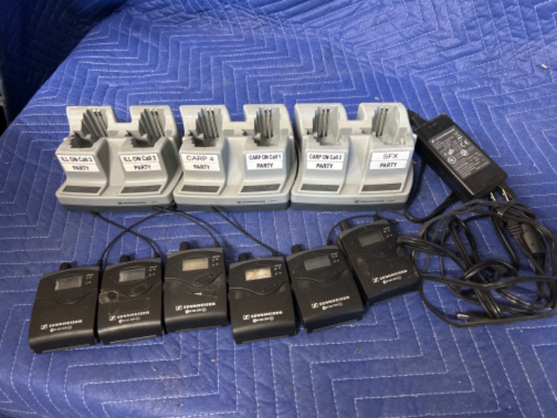 Photo 1 of 6 sennheiser ek-300 iem receivers626-662 mhz and 6 pack l 2015 charger and cord no batteries untested 