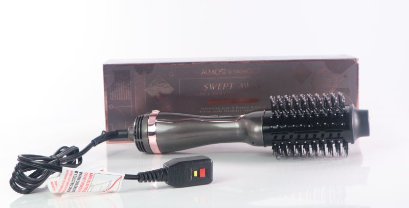 Photo 1 of ALMOST FAMOUS 2 IN 1 HAIR DRYER STYLER AND BEIN BEAUTY WET TO DRY STRAIGHTENING BRUSH BOXES HAVE BEEN DAMAGED DUE TO SHIPMENT PRODUCT NEW  $289 