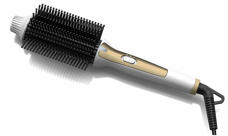 Photo 1 of 2 IN 1 STYLING BRUSH INFUSED WITH IONIC TOURMALINE BARRELL ALSO HELPS REPAIR DRY HAIR AND MAKES YOUR HAIR SHINY AND SMOOTH REDUCES FRIZZ HAS TWO HEAT SETTINGS HAS A 360 DEGREE SWIVEL CORD BOX HAS BEEN DAMAGED DUE TO SHIPMENT PRODUCT NEW $20

