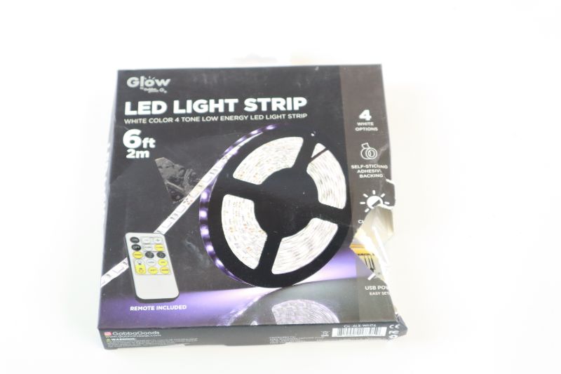 Photo 3 of GABBAGOODS 6FT WHITE COLOR  LED LIGHT STRIP WITH REMOTE BOX IS TORN $9.99