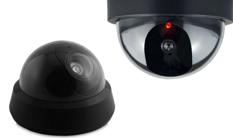 Photo 1 of MOCK DOME SURVEILLANCE CAMERA TAKES 2 AA BATTERIES NOT INCLUDED RED FLASHING LED LIGHT TO LOOK ACTIVATED BOX IS DAMAGED NEW  $8.85