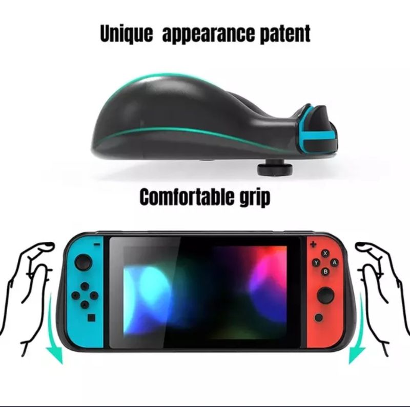 Photo 4 of NINTENDO SWITCH HANDHELD GRIP CASE HEAT DISSIPATION PORTS BUTTONS AND KICKSTAND ACCESS FULL BODY PROTECTION BOX HAS DAMAGED DUE TO SHIPMENT NEW PRODUCT DEVICE NOT INCLUDED $49.99