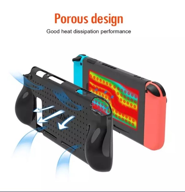 Photo 7 of NINTENDO SWITCH HANDHELD GRIP CASE HEAT DISSIPATION PORTS BUTTONS AND KICKSTAND ACCESS FULL BODY PROTECTION BOX HAS DAMAGED DUE TO SHIPMENT NEW PRODUCT DEVICE NOT INCLUDED $49.99