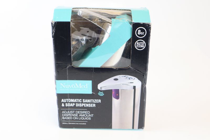 Photo 2 of AUTOMATIC DISPENSER ADJUSTABLE DESIRED DISPENSE AMOUNT BATTERY OPERATED NOT INCLUDED 8 OZ AUTO CLEAN TECHNOLOGY FILL WITH WATER HOLD BUTTON TO CLEAN AND TO PREVENT CLOGGING BOX DAMAGED PRODUCT NEW $19.99