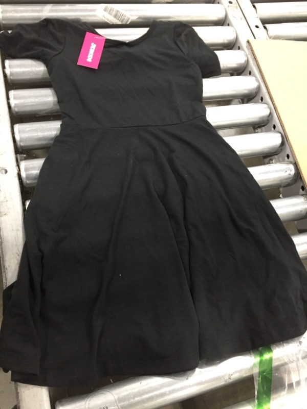 Photo 2 of JESKIDS Girls Short Sleeve Dress Criss Cross A-Line Twirly Skater Dress, 8-9years
