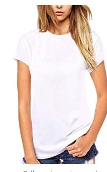 Photo 1 of Beluring Women T Shirt Short/Long Sleeve Crew Neck Tee Tops Blouse, White, Small 