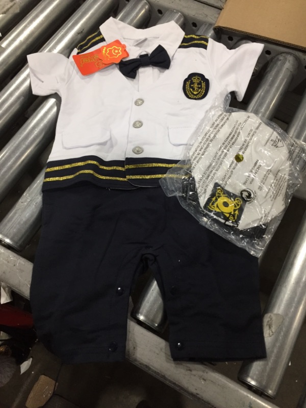 Photo 1 of COSLAND Baby Sailor Outfit Nautical Infant Boy Romper 12-18Months 