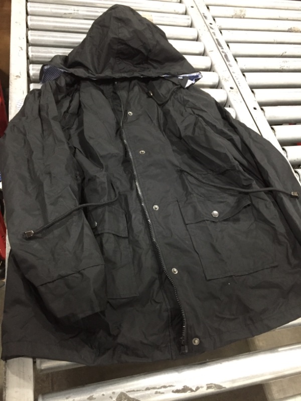 Photo 3 of Arthas Women Light Rain Jacket Waterproof Active Outdoor Trench Raincoat with Hood Lightweight Plus Size for Girls, Black XXLarge
