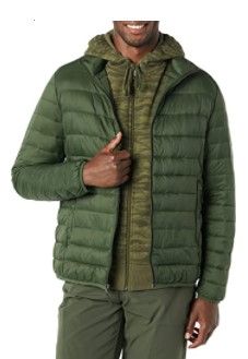 Photo 1 of Amazon Essentials Men's Lightweight Water-Resistant Packable Puffer Jacket SMALL
