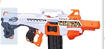 Photo 1 of NERF Ultra Select Fully Motorized Blaster, Fire for Distance or Accuracy, Includes Clips and Darts, Outdoor Games and Toys, Automatic Electric Full Auto Toy Foam Blasters
