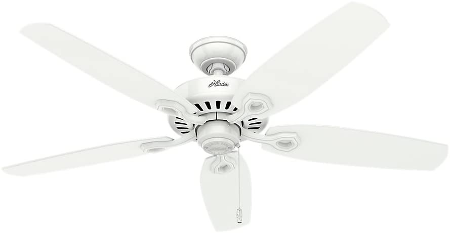 Photo 1 of Hunter Fan Company 53240 Builder Elite Indoor Ceiling Fan with Pull Chain Control, 52", Snow White Finish
