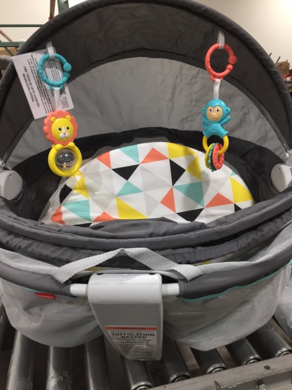 Photo 2 of Fisher-Price On-the-Go Baby Dome, Grey/Blue/Yellow/White
