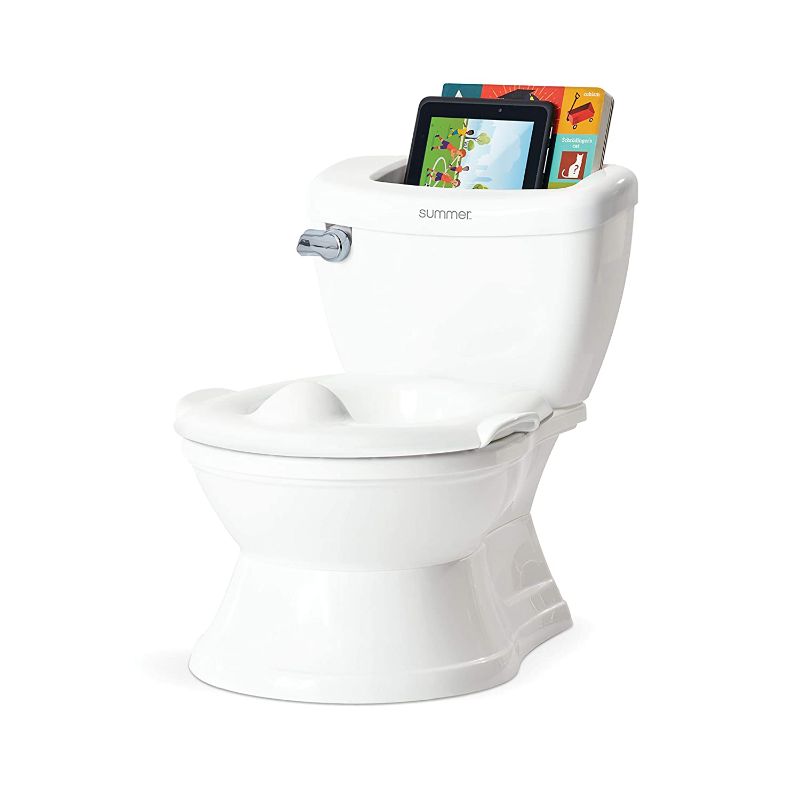 Photo 1 of Summer My Size Potty with Transition Ring & Storage, White – Realistic Potty Training Toilet – Features Interactive Toilet Handle, Removable Potty Topper and Pot, Wipe Compartment, and Splash Guard
