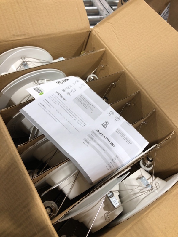 Photo 1 of Sunco Lighting 12 Pack 5/6 Inch LED Recessed Downlight, Baffle Trim, Dimmable, 13W=75W, 3000K Warm White, 1050 LM, Damp Rated, Simple Retrofit Installation - UL + Energy Star
